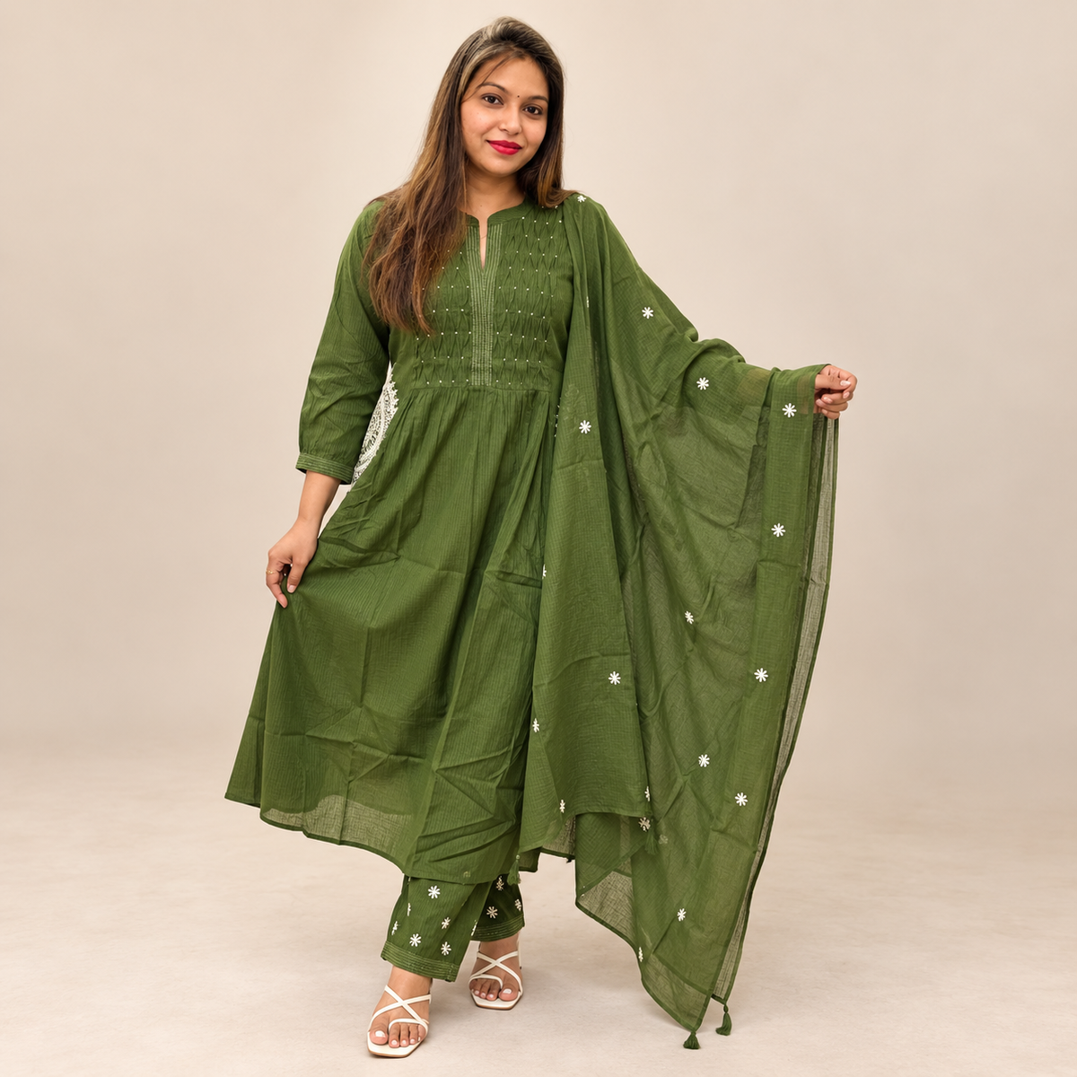 Green Valley Cotton Suit Set