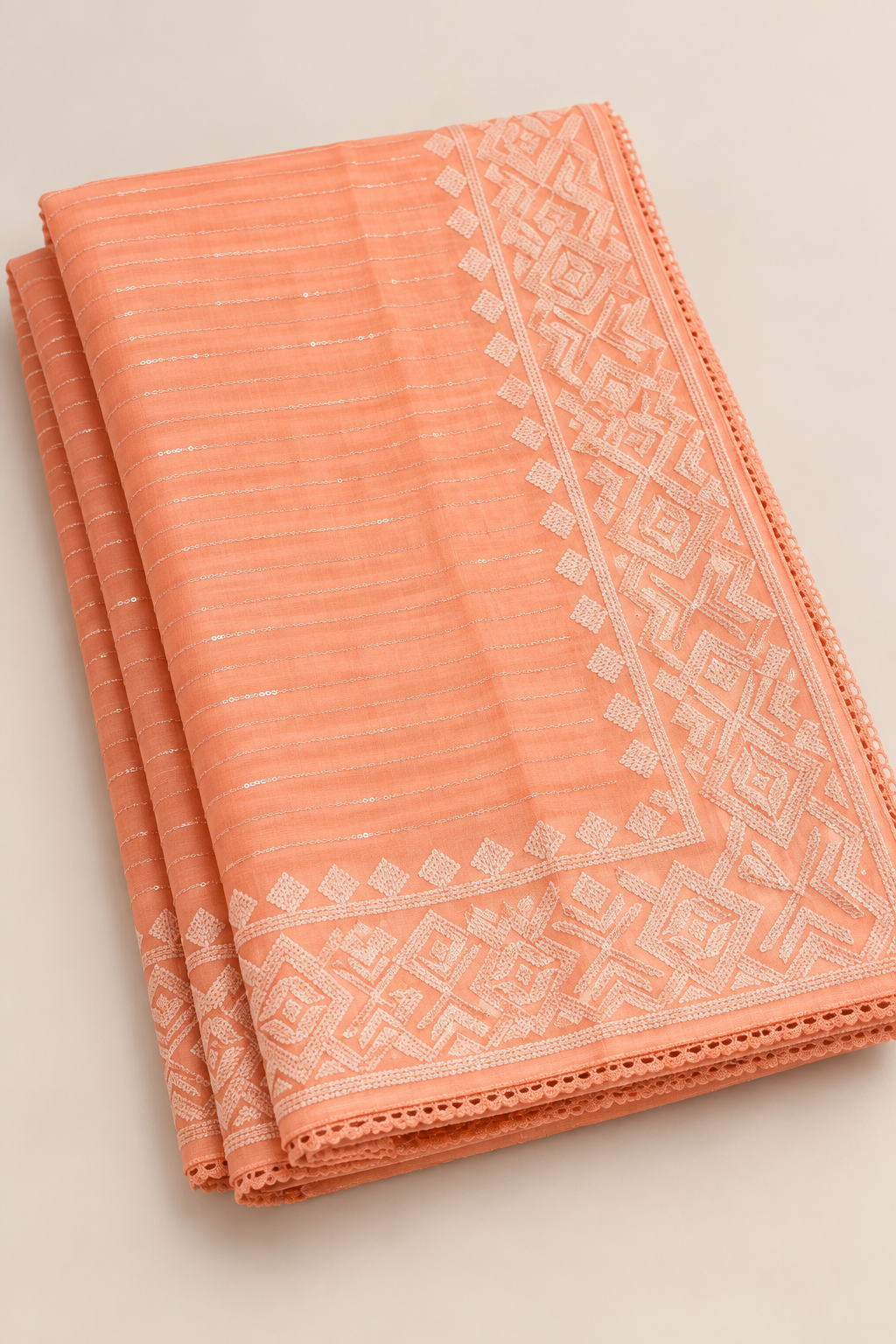 Blooming georgette embroidered saree