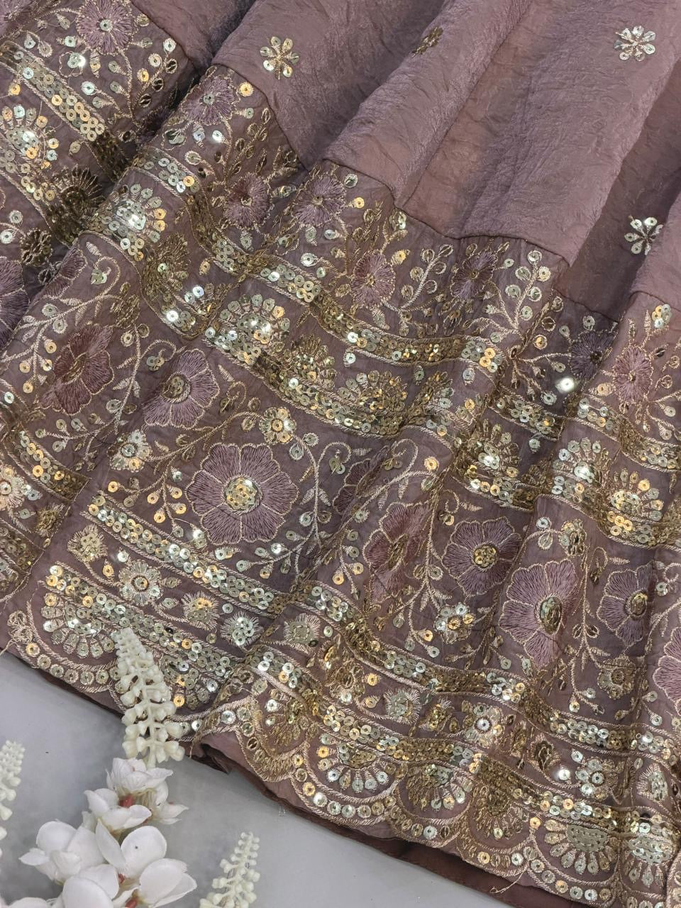 Mauve Sequence Gown