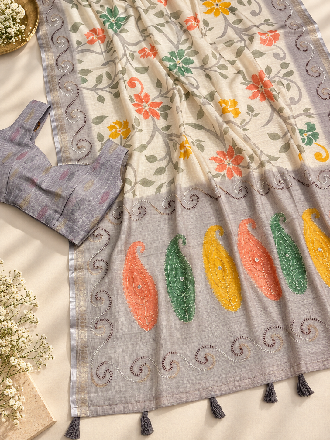 Katha Heritage Cotton Saree