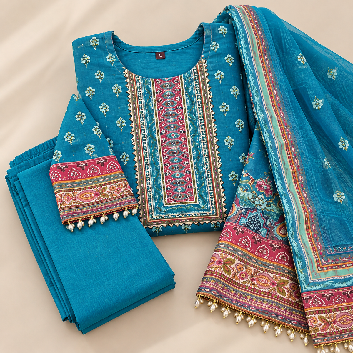 Teal Garden Anarkali