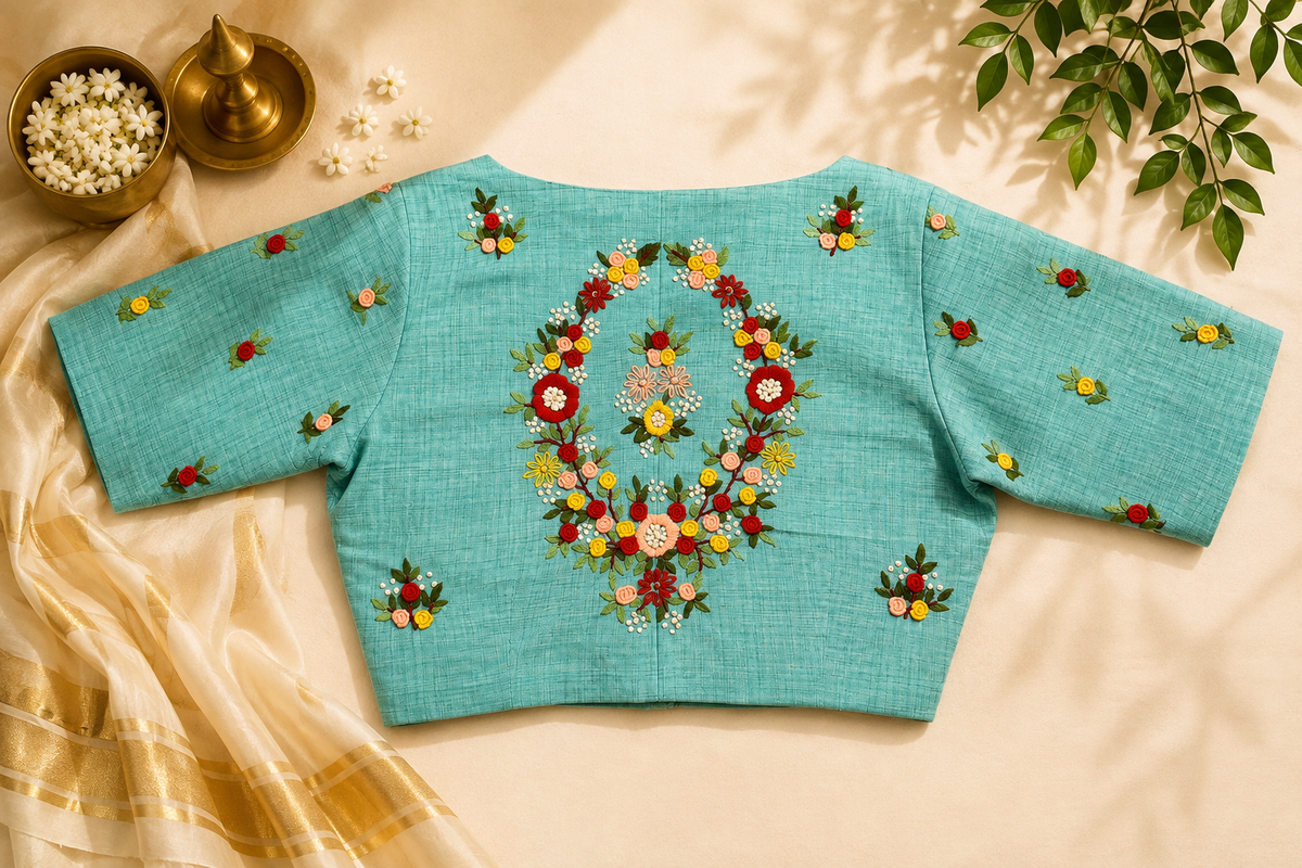 Floral Artisan Cotton Blouse