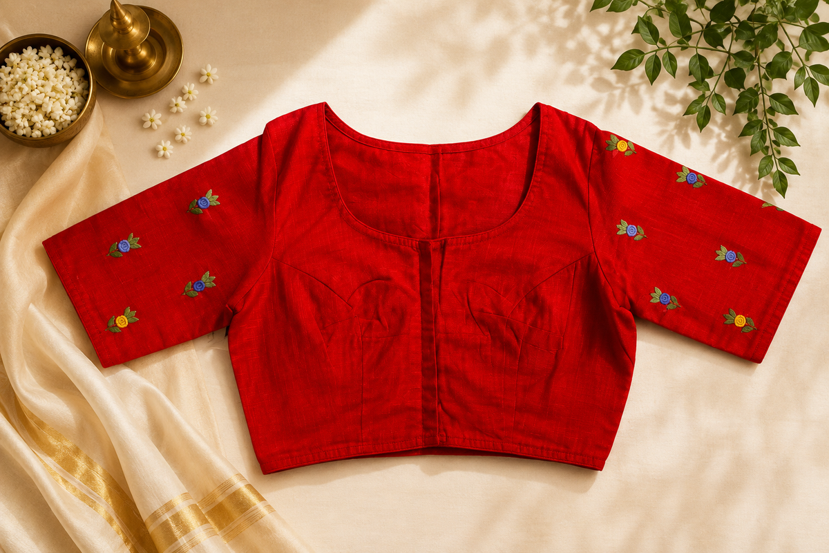 Floral Artisan Cotton Blouse