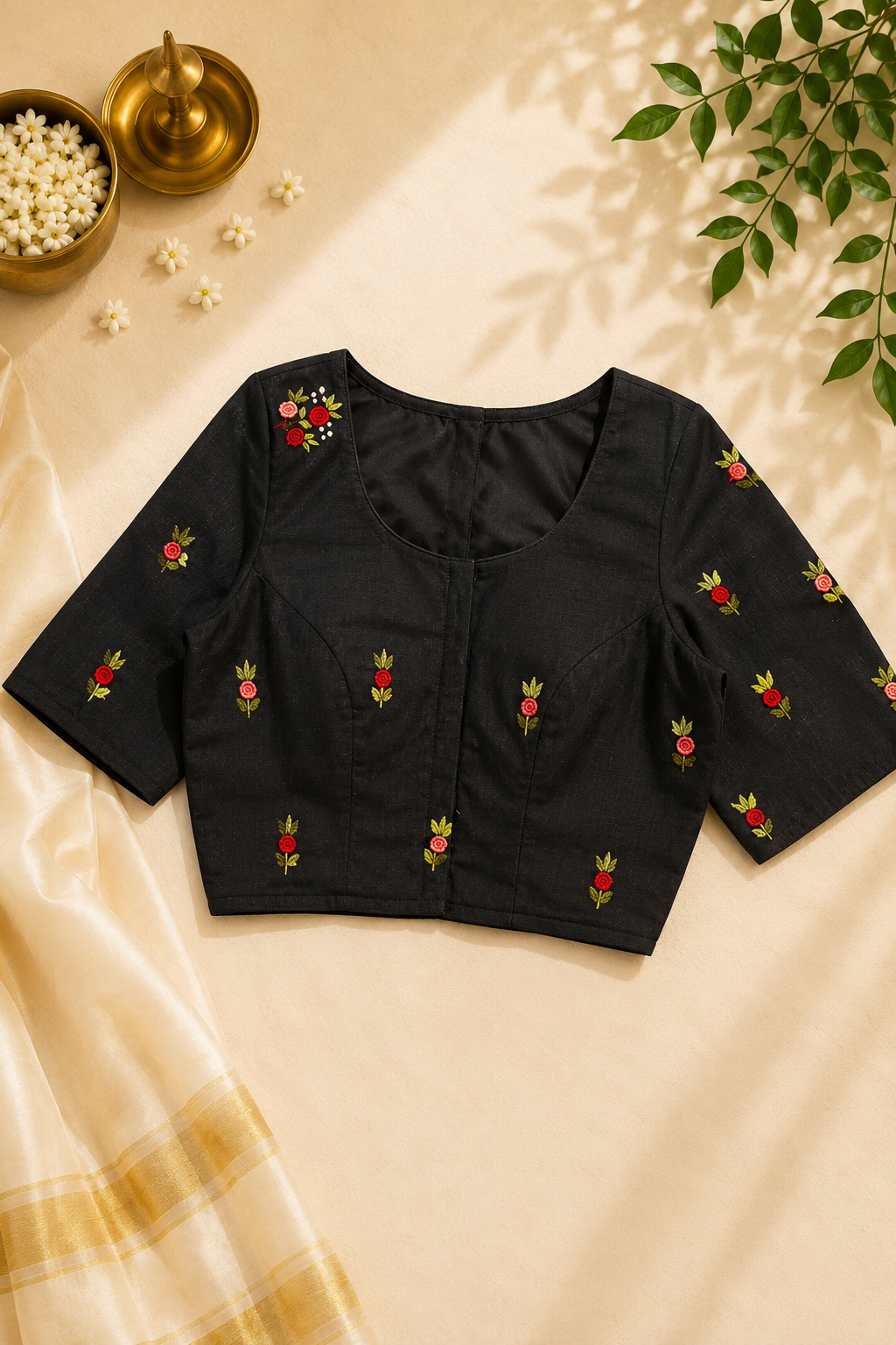 Floral Artisan Cotton Blouse