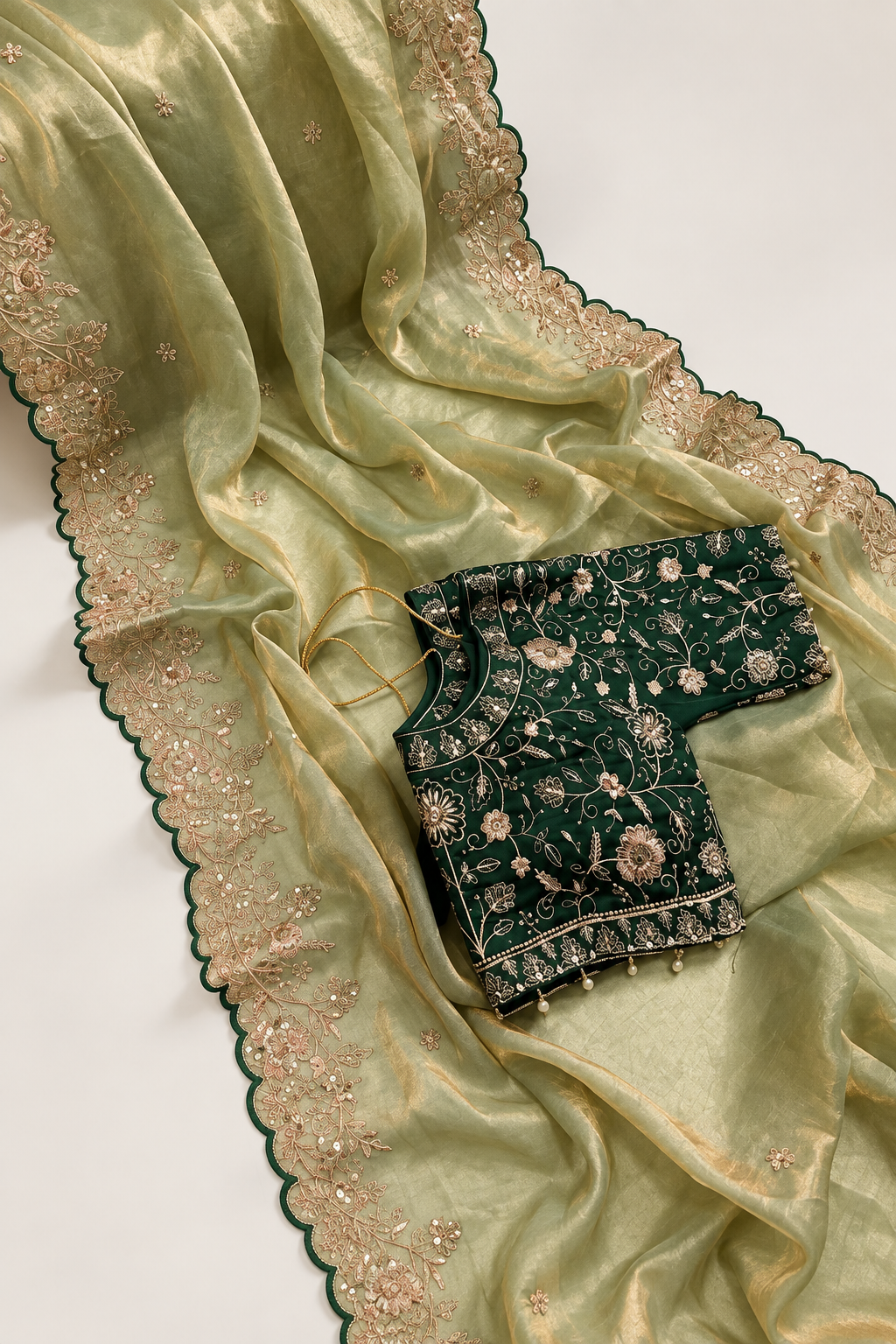 Sage Whisper Soft Silk Saree