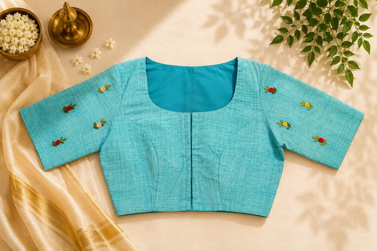 Floral Artisan Cotton Blouse