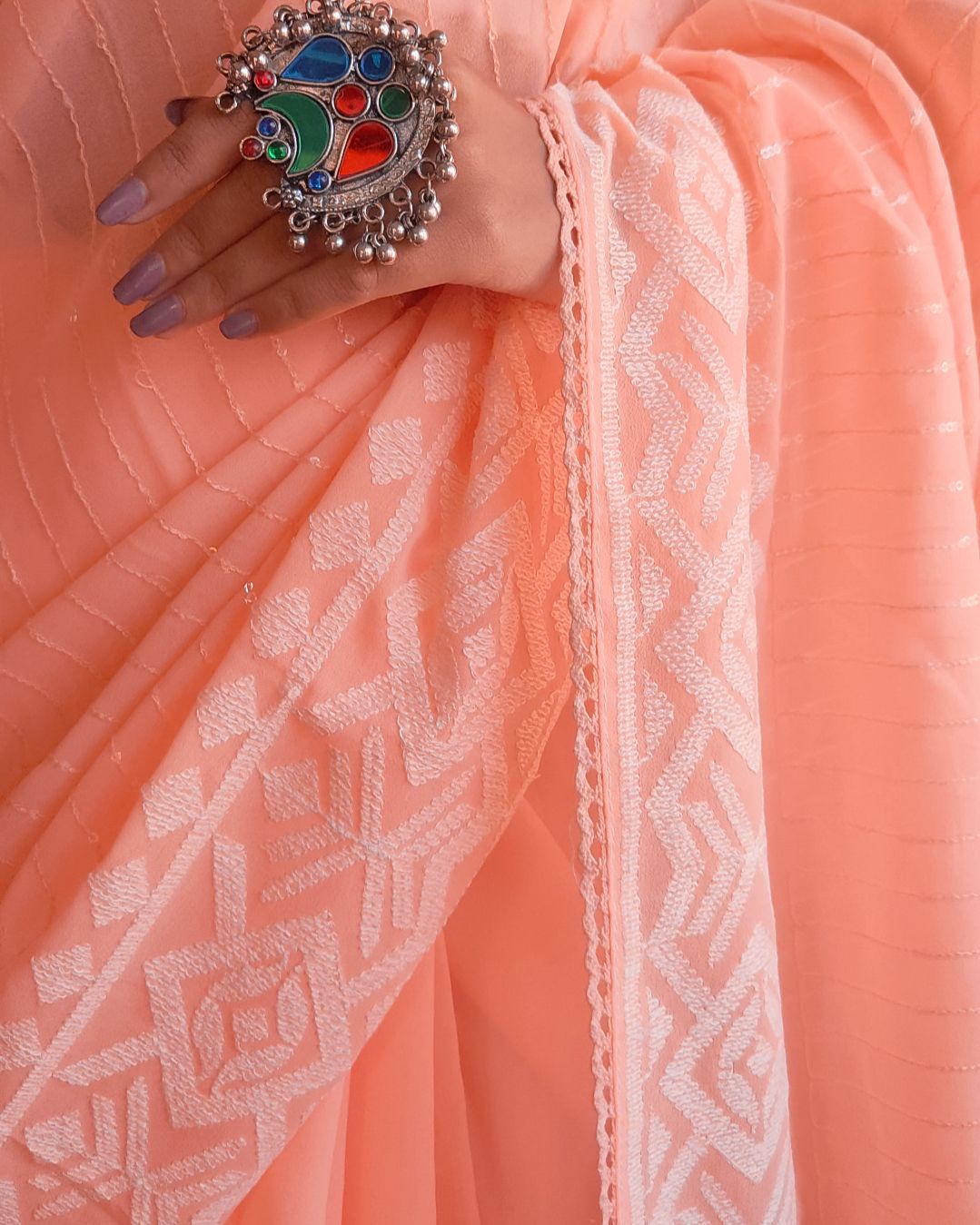 Floral Dream Georgette Saree