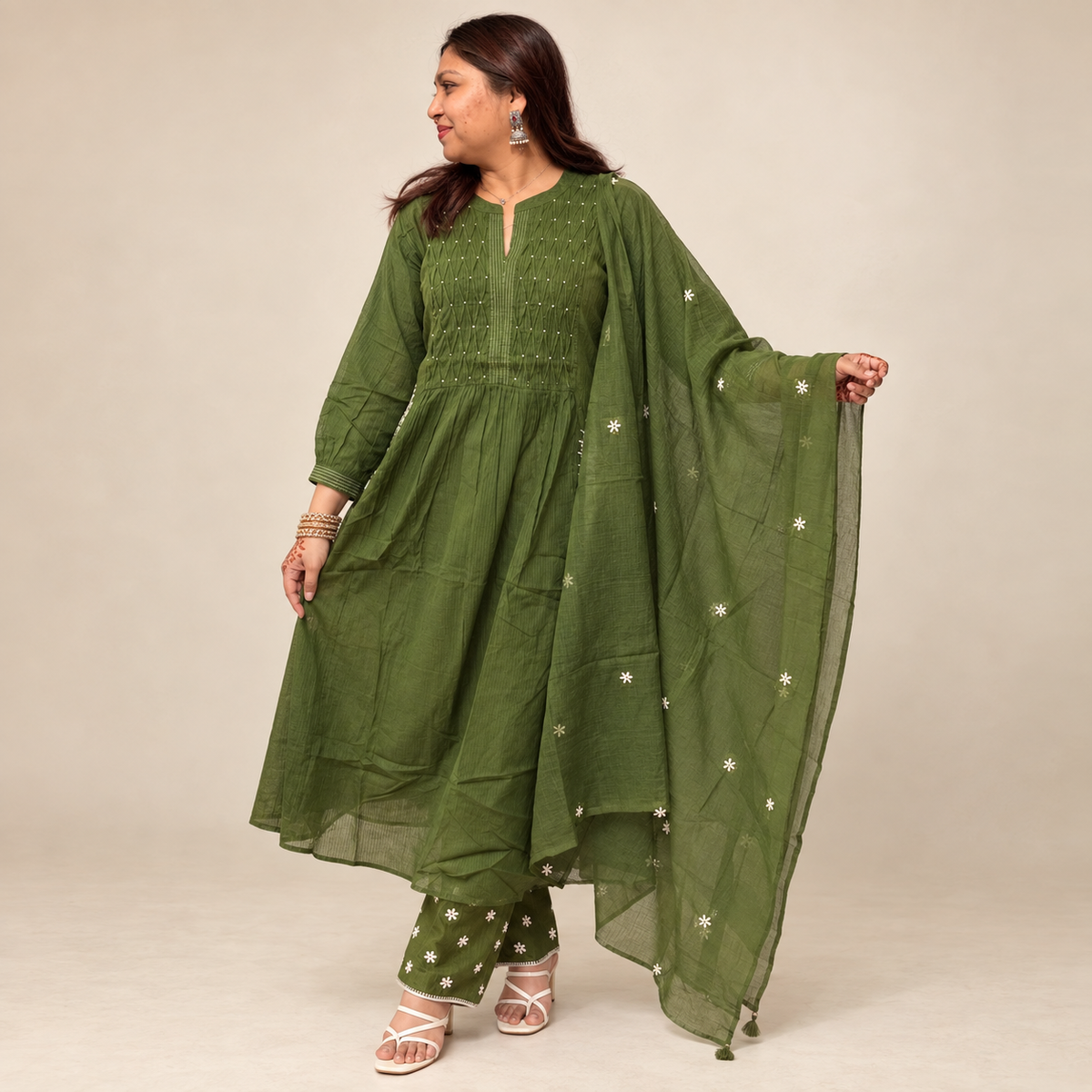 Green Valley Cotton Suit Set
