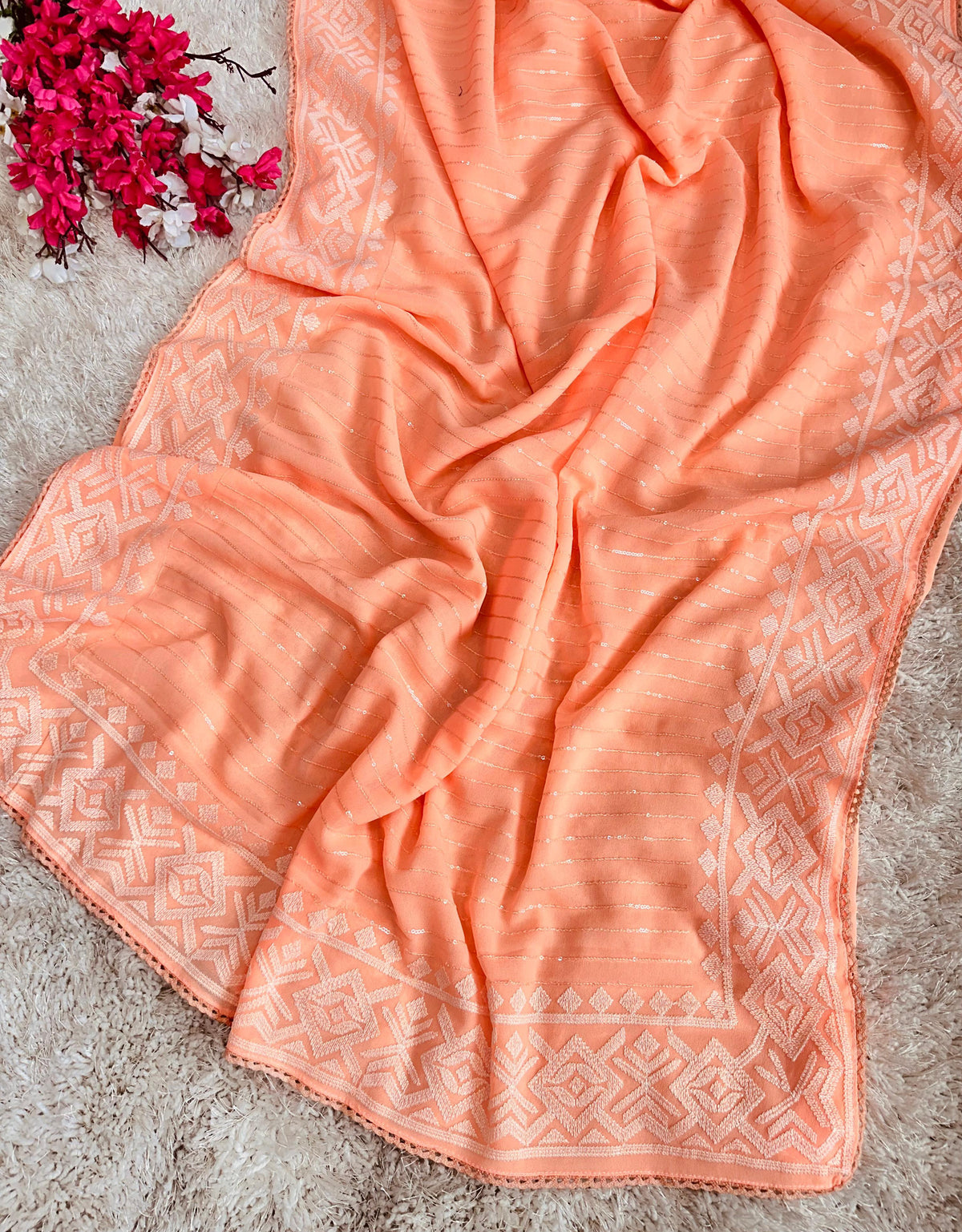 Floral Dream Georgette Saree