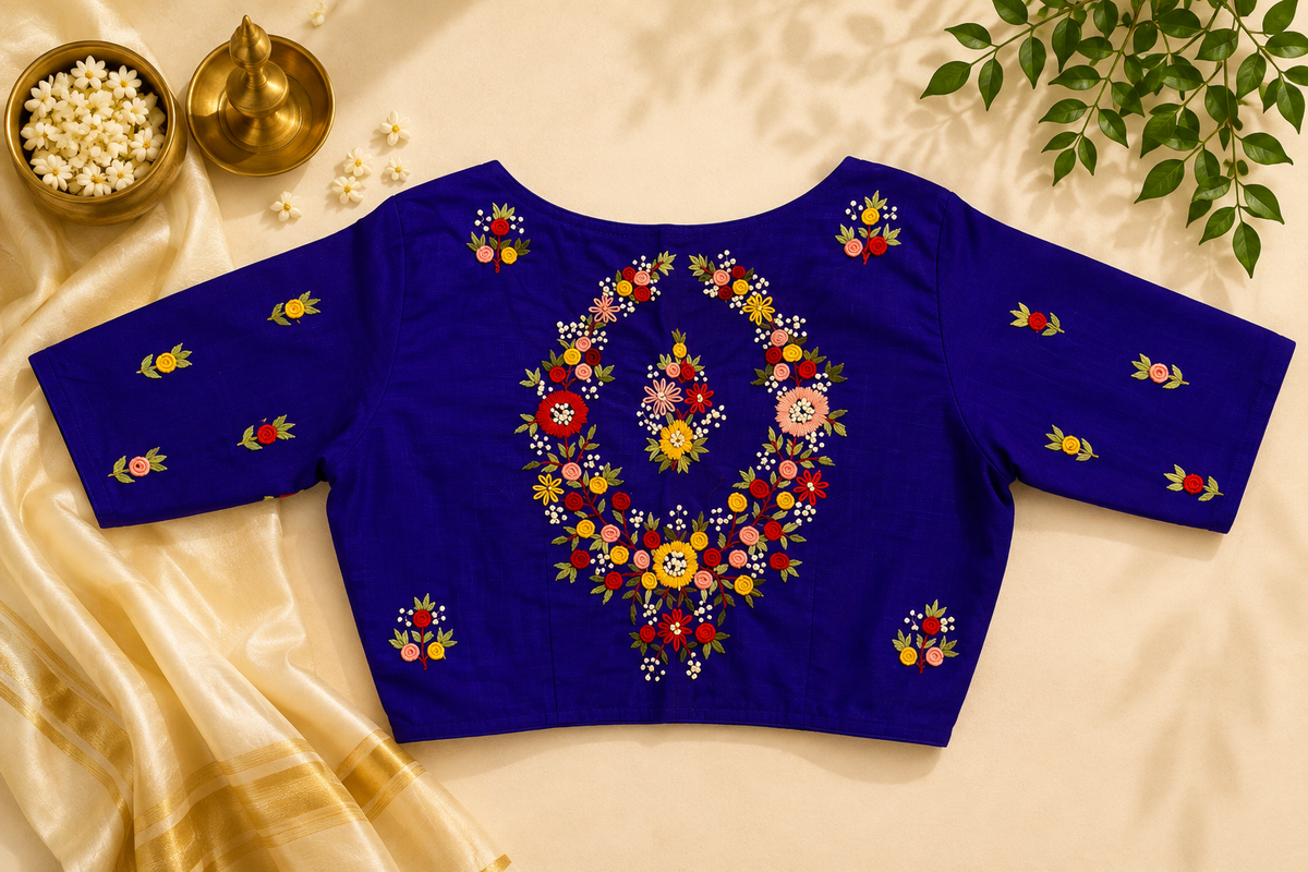 Floral Artisan Cotton Blouse