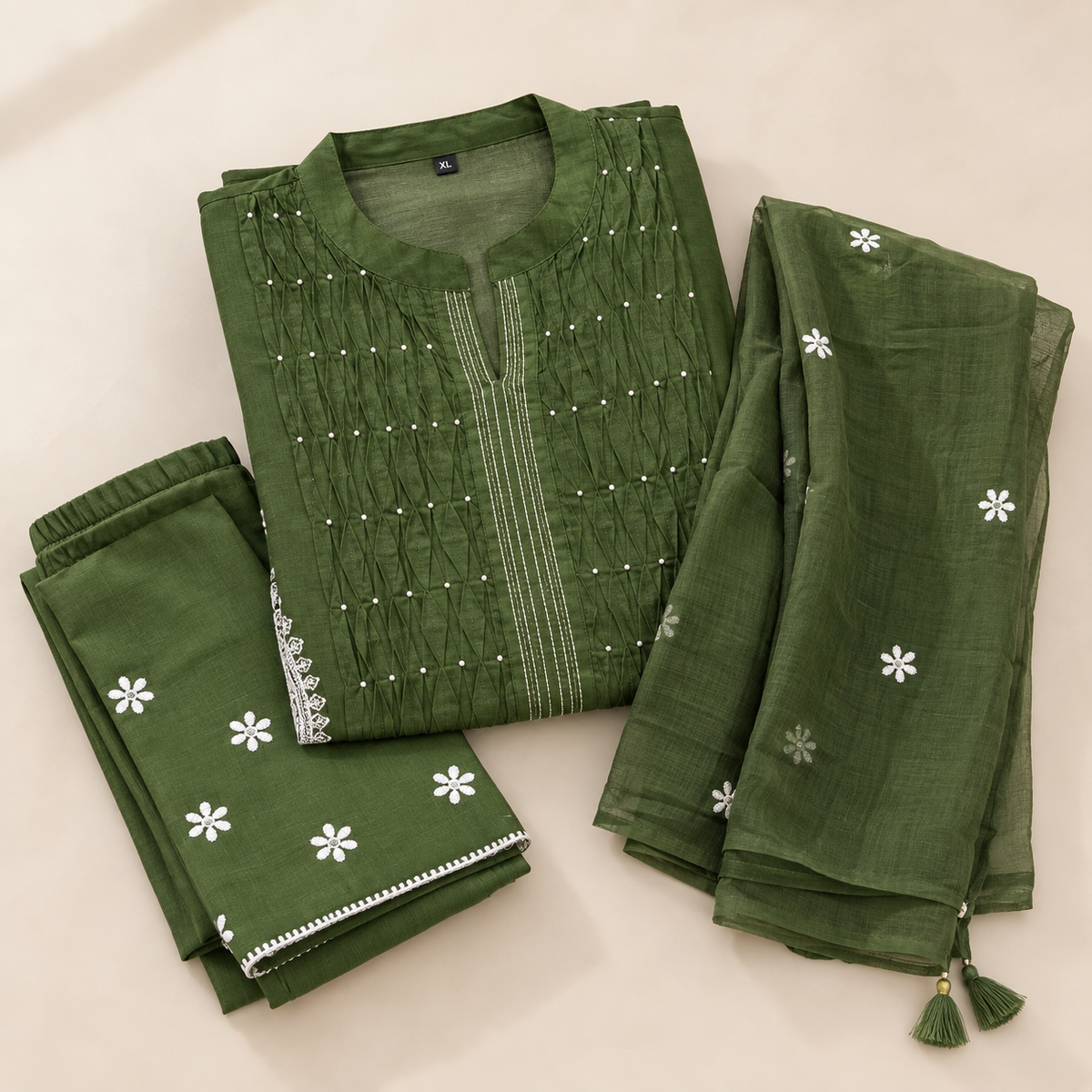 Green Valley Cotton Suit Set